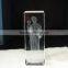 3D Laser Etched Crystal gife Glass Cube for room decorate