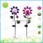 Metal Sun Flower With Glass Ball Courtyard Emergency Solar Light