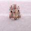 >>>2016 3D Fashion Indian Style Men Alloy Gold Plated Exaggerated Vintage Indians Rings/