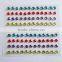 3D bling 3mm colorful flat back acrylic rhinestone sticker sheet self-adhesive rhinestones