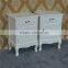 Wooden drawers white bedside table bedroom furniture french style ornate