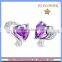 FS FLOWER - Luxury Cutting Gemstones Silver Earrings