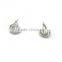 Wedding Jewelry Alloy Silver Plated Crystal Heart Earring Cuff No Piercing For Lady