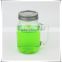 Hot Sales 3 Sizes Glass Mason Jar With Handle and Lid