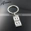 316L Stainless Steel Key Chain with Ceramic & Crystal/CZ
