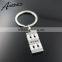 Good Quality 316L Stainless Steel Key Chain with Zircon