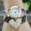 geneva women vogue knitted bracelet watch lady crystal heart bohemian style watches reloj