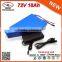 Triangle Mode Top Quality Lipo Battery Pack 72V 18Ah Lithium Ion Battery used in Samsung 18650 High Power Cell