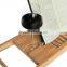 DT003/Bathtub Caddy Tray with Extending Sides - Bamboo Wood - Reading Rack Kindle/Book Holder - iPad / iPhone Holder