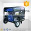 Single phase three phase 50hz 4 stroke 8kw 10kva portable wheeled gasoline generator supporting electrical or hand start