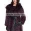 Fashion design lady's down jacket with fox fur coat