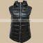 2017 women classic black outerwear cotton padded down vest/winter jacket/down jacket