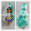 New arrival blue and white deep wavy neo blythe doll wigs