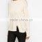 High Fashion Hem Split Design Bulk Blank Ladies Sweaters 2016 Custom