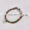 Hot sale coin charm three strip crystal beads bracelet