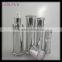 pearl white waist shape plastic acrylic cosmeitc lotion bottles with pump for skin care cosmetic packaging
