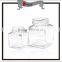 Popular clear glass Best-selling ! square cheap glass jam jar with metal lid