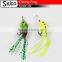 SGWF-06 artifical floating soft frog with baby, resin skirt tail, 50mm/10g