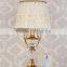 Metal stand lace lampshade clear K9 crystal table lamp