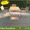 Plastic wood outdoor used restaurant dining table and chair