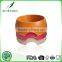 Good appearance Light-coloured bamboo fiber melamine Round Dog Bowl