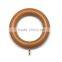 Smooth Wood Curtain Rod Ring With Screw Eye To Fit Curtain Poles Up To 35mm Diameter, Medium Brown Wood