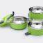 High quality cheap stainless steel 3 compartment food container set storage