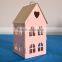 Fashion little house heart metal candle holder iron lantern home decoration Chirstmas decoration Farol de metal
