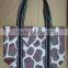 Giraffe texture print canvas bag for shopping - exclusive animal print bag