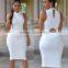 2016 new western white brazilian Bandage Bodycon party dresses for fat girls