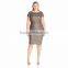 Hot Sale Short Sleeve Fat Women Casual Dresses for Party New Style in 2016