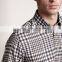 New Design Small Checked Blends Cotton Men Shirt SL0073