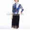 Chinese ink and wash panting double buttons for women folding dress