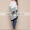MGOO 2016 New Arrival Fuzzy White Striped Cardigan Women Knit Tops Cashmere Sweaters Women Clothing