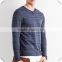 Men's Custom triblend heathered T Shirt Long Sleeve slim fit fashion design China wholesale