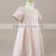 Latest Children Dress Designs Baby Girl Plain Pink Wedding Wear Girls Cotton Party Dresses Clothes