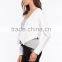 Latest Contrast Front Lapels Pointed Hem Blazer Sexy Women Blazer 2015