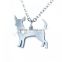 New stainless steel pendant necklace dog shape animal pendant