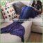 Knitting Warm Mermaid Tail Acrylic Fibers Blanket