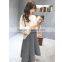 Wholesale Latest Long Skirts Casual Women Striped A-line Skirts,Hot Sale Fashion Cotton/Polyester Striped A-line Skirt for Women
