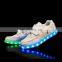 Factory wholesale latest design USB rechargeable kids LED luminous light shoes Children kids led shoes sneakers