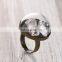 Fashion Vintage Style Antique Copper Ring Couch Black Mini Sand Ring Dome Dangle Adjustable Ring