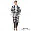 Wholesale Custom Autumn Ladies Fancy Knitted Lattice Pattern Cashmere Sweater Poncho Shawl
