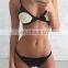 high quality new women sexy full photo shell style bikini swimwear