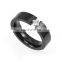 Wedding men ring black titanium stainless steel custom 2017