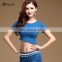 S-3096 Unique design performance modal sexy short sleeve belly dance top