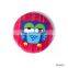 Single Side Round Animal Paper Covered Pocket Mirror Make-Up Mirror