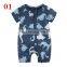 2019 New Summer Newborn Baby Boys Short Sleeves Overalls Clothes With zipper  Cotton Rompers Baby Clothes over 40styles