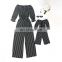 Family Matching Clothes black striped full Printed Long Dress Mother Daughter Dresses Matching Outfits Mommy and me clothes