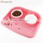 Non spill double plastic pet dog bowl for small cat and dog